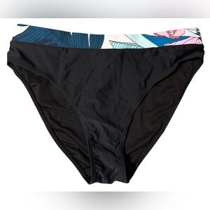 NWOT Black Floral Women's Swim Bottom